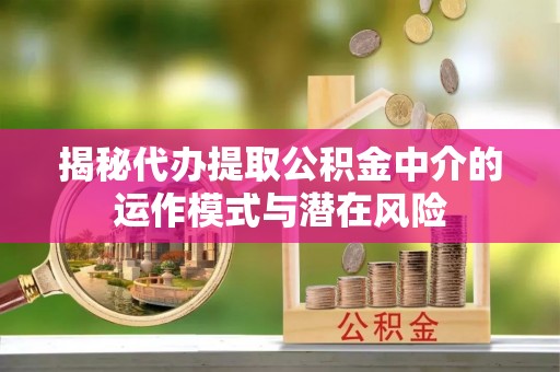 垦利揭秘代办提取公积金中介的运作模式与潜在风险