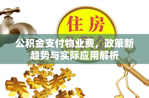 垦利公积金支付物业费，政策新趋势与实际应用解析