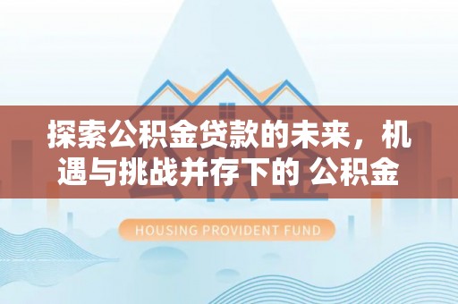 垦利探索公积金贷款的未来，机遇与挑战并存下的 公积金贷款风险防控