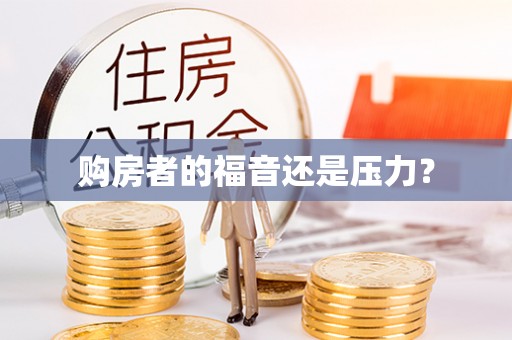 垦利购房者的福音还是压力？
