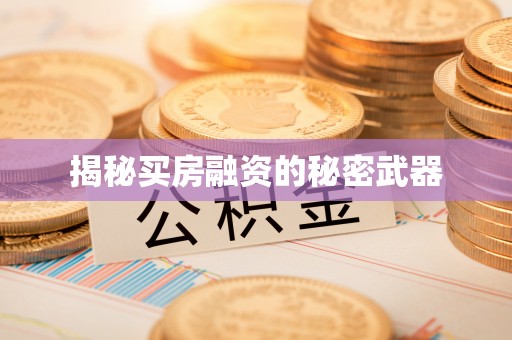 垦利揭秘买房融资的秘密武器