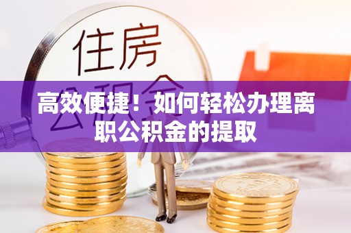 垦利高效便捷！如何轻松办理离职公积金的提取
